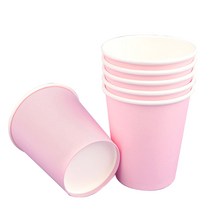 partypia 파티 종이컵 베이비핑크 270ml, 6개입, 10개