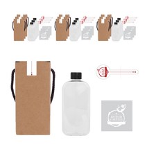 일반검정캡 납작페트 공병 250ml + LB5 더치커피 스티커 3종 세트, 10세트