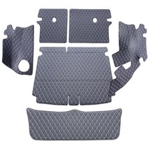 차팡 일반원단 트렁크매트 풀세트 + 벨크로 까끌이 15p + 보들이 15p, 블랙+아이보리, 니로 노블레스 5인승 2020년형(스피커 유), 기아
