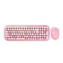로이체 무선 키보드   마우스 세트, RMK-5000, 핑크