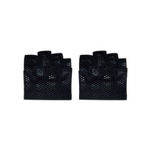 GUNU 요가 휘트니스 미끄럼방지 핑거 반장갑 2p, 블랙