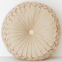 룰렛 원형 쿠션, 아이보리