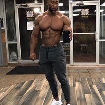 ALPHA 남성용 짐웨어 머슬핏 조거팬츠