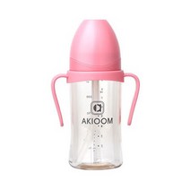 아키움 2세대 프리미엄 PPSU 빨대컵 260ml, 핑크, 1개