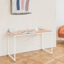 샤바스 스칸디나 멀티테이블, 티크판넬 + 화이트프레임, 부품캡(랜덤발송)