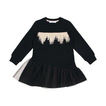 리틀스텔라 여아용 프린지 디테일 기모 원피스