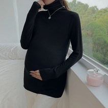 마켓에이 긴팔 베이직 임부 목폴라