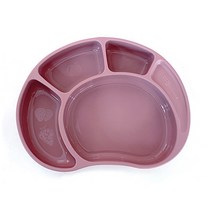 실리콘 흡착 유아식판, 다크핑크