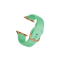 비쉐르 골드 버클 라운드 애플워치 2 실리콘 밴드 스트랩 38mm, 민트, 1개