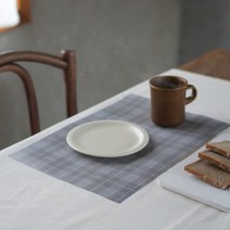 차리다 페이퍼 테이블 매트 80매, No11 Fabric Grey, 375 x 258mm