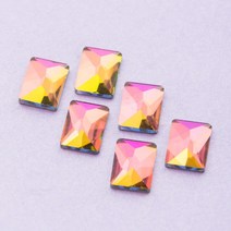 네일은재료빨 스퀘어 평 네일스톤, 레인보우, 30개