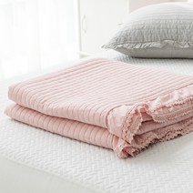 아이린 60수 아사워싱 패드겸 스프레드, 핑크
