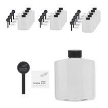 와이드 납작 페트 용기 250ml + 검정캡 + 스티커 LB11M 세트, 14세트