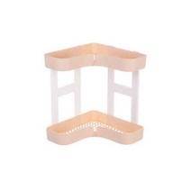 자투리 2단 코너선반 베이지, 1개