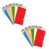 오키도키 칼라봉투 6종 x 5p 세트, 빨강, 노랑, 초록, 파랑, 분홍, 크림, 2세트