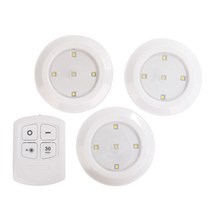 루미앤 무선 리모컨   LED 퍽라이트 다용도 조명 3p 세트, 주광색