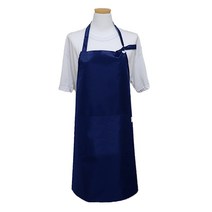 더해피 성인 무지 방수 앞치마 아일렛 목끈형 대, 네이비, 1개