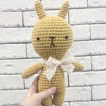 아이한코 뚱이 코튼 Big 코바늘 뜨개질 손뜨개 DIY인형세트, 1세트, 020 머스타드