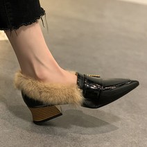 TCR 디나 뾰족 털 펌프스