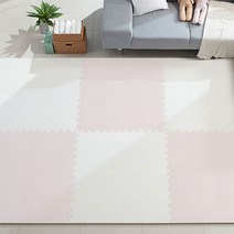 따사룸 더이쁨 EVA 퍼즐 매트 A타입 100cm x 100cm x 25mm, 벚꽃 핑크, 4p