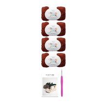모스 스티치 네키 머플러 DIY 패키지 + 코바늘 랜덤발송, 1세트, 249 빈티지브라운
