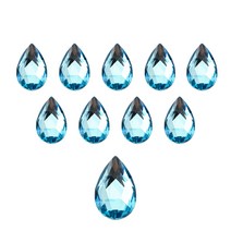 스와로브스키 페어 플랫백 네일 스톤 5 x 8 mm 2303, 아쿠아마린, 10개
