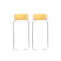 보틀트리 마이보틀 무지 미니 페트 보틀 2p, 옐로우, 350ml