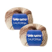 라나가또 캘리포니아 울 아크릴 혼합 뜨개실 2p, 5906. 베이지, 2개