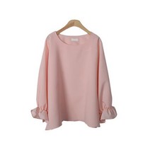로그엔 소매 프릴 블라우스 BL3820K0C