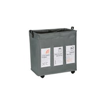 이동식 런드리 햄퍼 3칸, 다크그레이, 1개