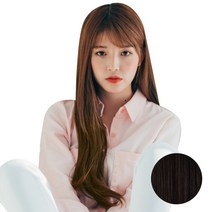 픽앤웨어 똑딱이 붙임머리 피스 C컬펌 L, 내츄럴 브라운, 1개