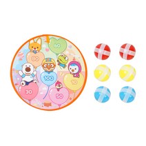 바니랜드 뽀로로 소프트 양면다트 + 찍찍이 공 3종 x 2p, 혼합색상