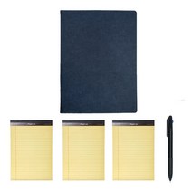 패드폴리오 + 리갈패드 50매 x 3p + 3색 볼펜 A5, 패드폴리오(블루), 리갈패드(랜덤색상), 1세트