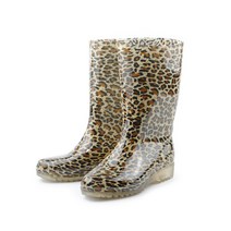 보생 K투명 여성 장화, 호피, 240