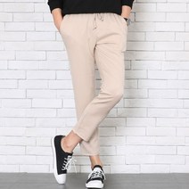 남성용 슬림일자 스판 9부 밴딩슬랙스 바지 8200