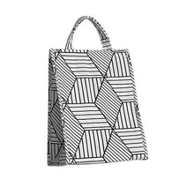 기하학 패턴 방수 옥스포트 보냉백 도시락 가방, 05