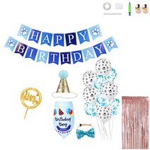 미니띠네 반려동물 생일파티 컨페티 세트, 블루, 1세트