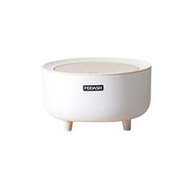 원터치 하이 우드 인테리어 휴지통 2L, 화이트, 1개