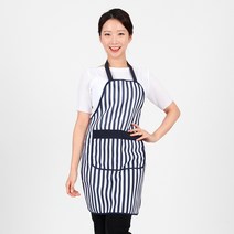줄무늬 앞치마 성인용 L sfae35, 곤색줄, 1개