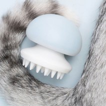 퓨리테일 고양이 빗 젤리피쉬 그루밍 브러시 7.1 x 7.2 cm, 블루, 1개