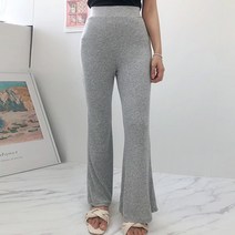 커밍투유 여성용 부츠컷 밴딩 슬랙스 팬츠