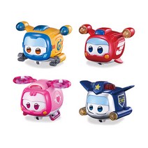 슈퍼윙스 슈퍼펫 비행기 작동완구 4종 세트, 호기펫, 아리펫, 도니펫, 봉반장펫