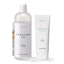 글로우라우디 캄 앤 클리어 토너 500ml + 인텐시브 릴리프 크림 100ml 세트, 1세트