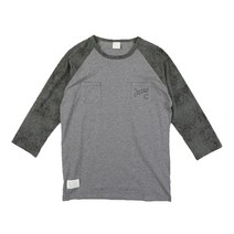 세컨드코너 남성용 Cosmo 2C 그래픽 7부 라운드넥 카프리 긴팔 티셔츠