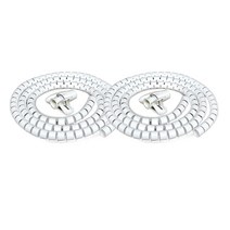 생활살림 스네이크 케이블 정리 커버 22mm x 1m 화이트, 1개
