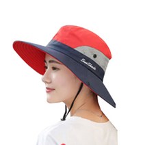 사파리 여성용 등산모자, 레드