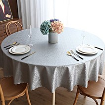 에어 클래식 디자인 원형 식탁보, TYPE C, 120cm