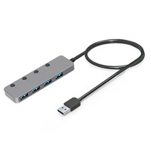 [쿠팡수입] 만듦 4포트 USB 3.1 Gen1 허브 스위치 메탈 1.2m, 혼합색상
