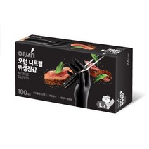 오런 니트릴 위생장갑 L, 100개, 1개
