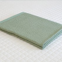 라비쉬앳홈 고밀도 100수 바이오워싱면 침대패드, 페일 그린